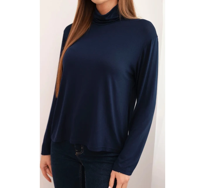 Dámská viskózová blůza s rolákem a dlouhým rukávem granátová Dámská viskózová blůza s rolákem a dlouhým rukávem granátová