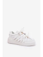 Eko Kožené Tenisky Na Platformě Bílé Penolle Eko Kožené Tenisky Na Platformě Bílé Penolle