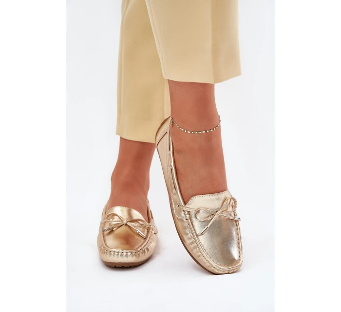 Dámské eko kůže mokasíny zlaté model 21701567 - Boto Dámské eko kůže mokasíny zlaté model 21701567 - Boto