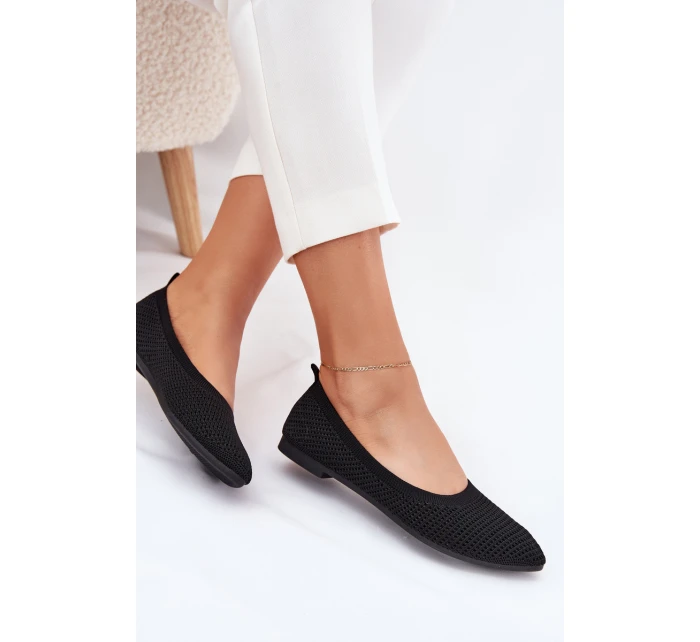 Síťované Textilní Baleríny Dámské Černé model 21703003 - Boto