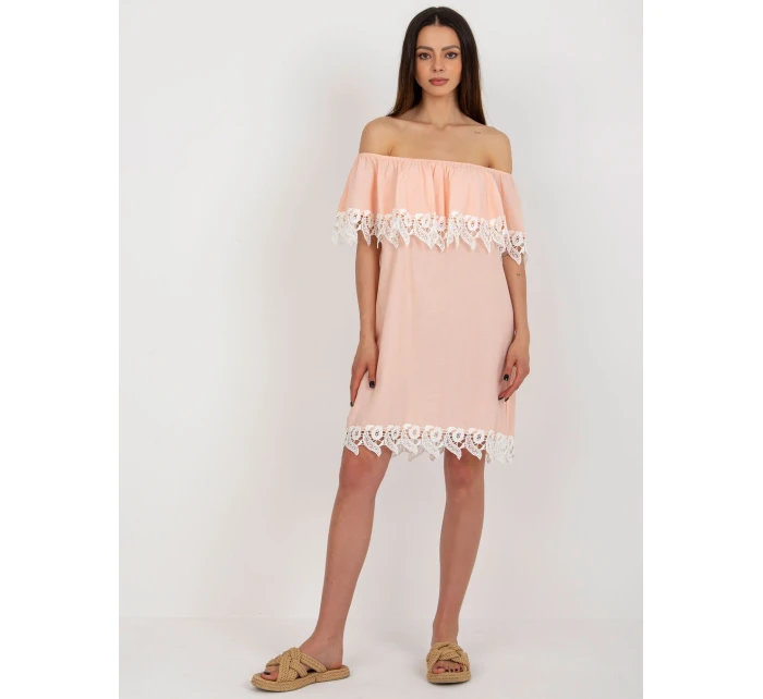 Sukienka LK SK 506987.04X brzoskwiniowy Sukienka LK SK 506987.04X brzoskwiniowy