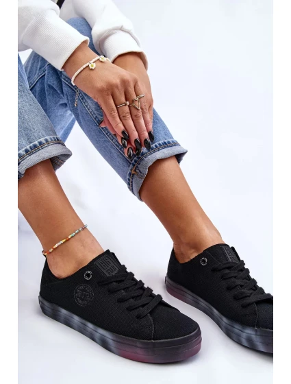 Dámské tenisky s barevnou platformou Big Star LL274239 Černá