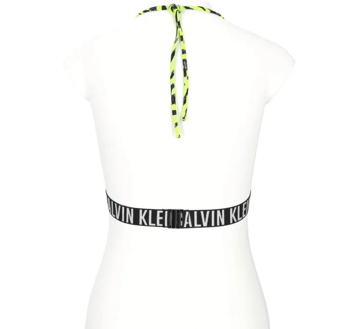 Dámská plavková podprsenka  neonově žlutá s potiskem  model 19499235 - Calvin Klein