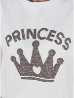 Dámské bavlněné tričko PRINCY white FashionStreet RY2390 Dámské bavlněné tričko PRINCY white FashionStreet RY2390