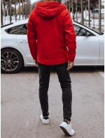 Pánská přechodná bunda s kapucí červená FashionStreet TX4880