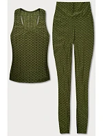 Sportovní komplet v olivové barvě top a legíny model 18433390 - J.STYLE Sportovní komplet v olivové barvě top a legíny model 18433390 - J.STYLE