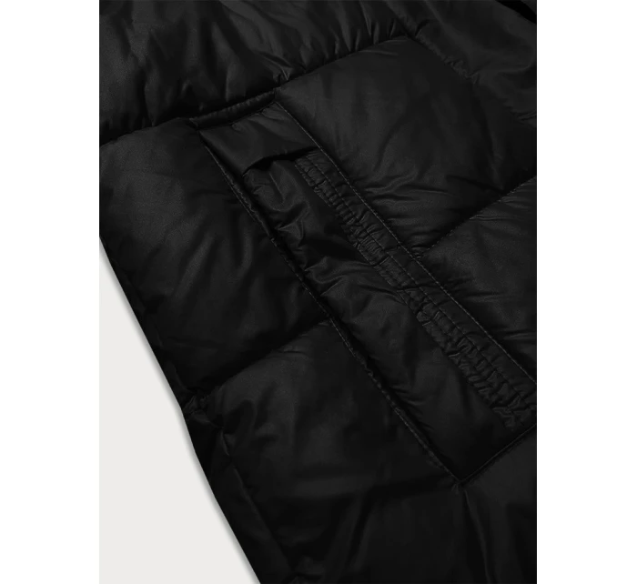 Černá dámská zimní bunda s kapucí Glakate (LU-238001#)