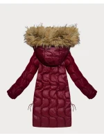 Dámská bunda ve vínové bordó barvě s ozdobným prošíváním J Style (5M3351-1)