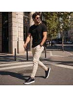 Pánské sportovní polobotky z eko kůže černé model 22060644 - Big Star