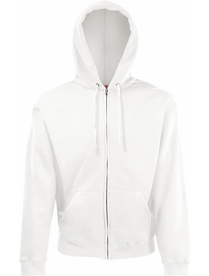Fruit of the Loom Classic Hooded Sweat Jacket Mikina s kapucí 16.2062 white Fruit of the Loom Classic Hooded Sweat Jacket Mikina s kapucí 16.2062 white