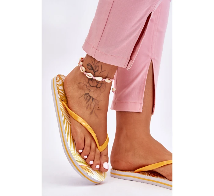 Dámské módní žabky Big Star LL274819 žluté