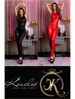 Sexy KouCla Leatherlook Overall with Lace