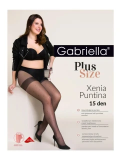 Dámské punčochové kalhoty Xenia Puntina Plus Size Code 169 Černá vzor - Gabriella