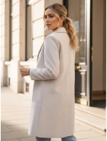 dámský oversize kabát dlouhý béžový Dstreet model 21981934 - FashionStreet