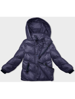 Dámská péřová zimní bunda ve švestkové barvě (23065-215)
