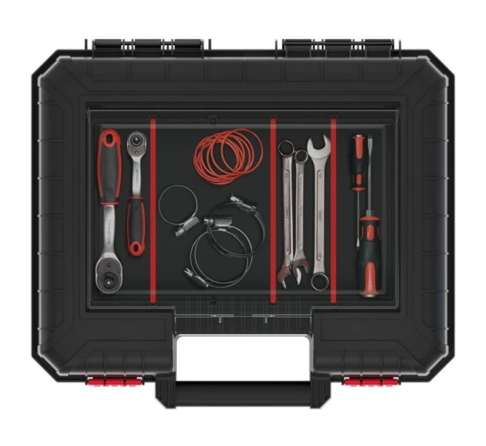 KUFR NA ELEKTRICKÉ NÁŘADÍ S ORGANIZÉREM SE 4 PŘIHRÁDKAMI HEAVY 40 KISTENBERG