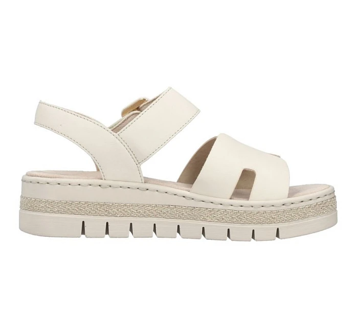 Béžové dámské sandály na platformě model 22097433 - Rieker