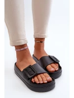 Dámské Pěnové Žabky Na Platformě S Big Star Černé model 21654891 - Big Star Shoes Dámské Pěnové Žabky Na Platformě S Big Star Černé model 21654891 - Big Star Shoes