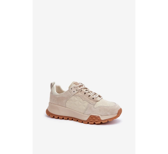 Dámské kožené tenisky Big Star model 21680210 HiPoly System béžové - Big Star Shoes Dámské kožené tenisky Big Star model 21680210 HiPoly System béžové - Big Star Shoes