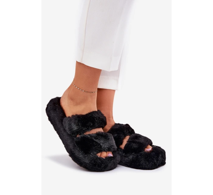 Dámské Kožené Pantofle Na Platformě Černé Talfedi Dámské Kožené Pantofle Na Platformě Černé Talfedi