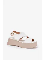 Dámské sandály na platformě Ecru s béžovou  shoes model 21156721 - Inez