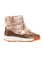 Pěkné dámské sněhule zlaté bez podpatku Pěkné dámské sněhule zlaté bez podpatku