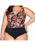 Dámské jednodílné plavky 60 black Floral - AVA Dámské jednodílné plavky 60 black Floral - AVA