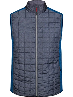 Daiber JN 740 Pánská pletená hybridní vesta 02.0740 royal melange/anthracite melange