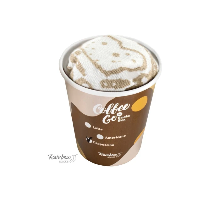 Duhové ponožky model 21606849 Cappuccino 1 pár - ZOOKSY/RAINBOW SOCKS