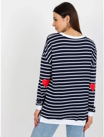 Dámská mikina LO BL LK  bílá a tmavě modrá  model 18339333 - FPrice