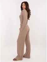 Spodnie SM SP model 21771744 ciemny bezowy - FPrice Spodnie SM SP model 21771744 ciemny bezowy - FPrice