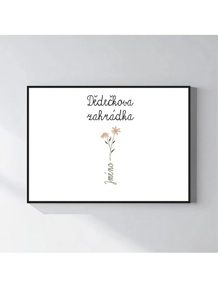 Personalizovaný magický fotoobraz v rámu - 50x70 - květinová zahrádka Personalizovaný magický fotoobraz v rámu - 50x70 - květinová zahrádka