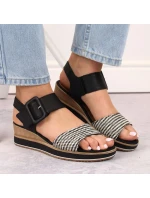 Remonte W RKR646 kožené sandály na platformě