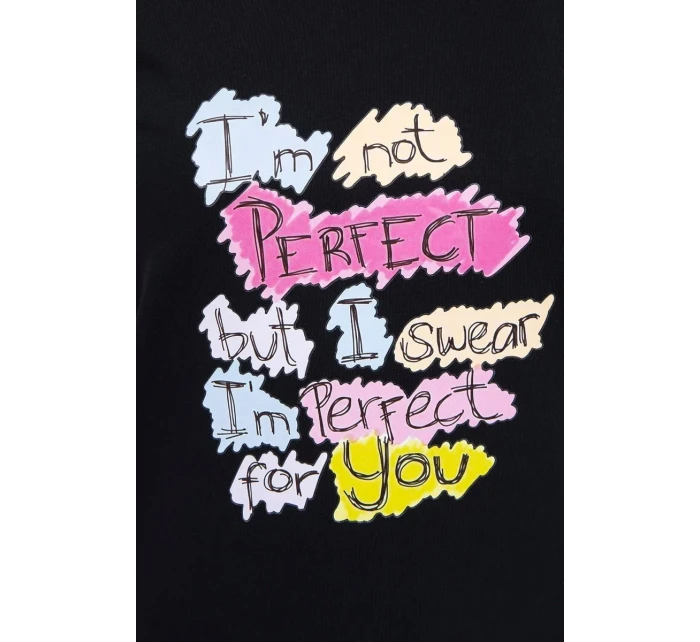 Halenka s potiskem Perfektní černá