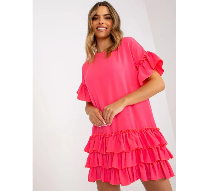 Šaty CHA SK 1422.19 fluo růžová
