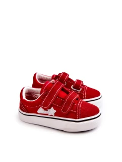 Klasické dětské tenisky se suchým zipem Červené Phiris