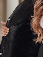 Dámská zimní bunda parka s kožešinou černá model 21991636 - Dstreet Dámská zimní bunda parka s kožešinou černá model 21991636 - Dstreet