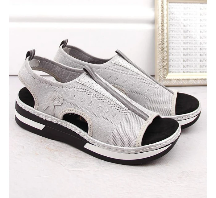 Pohodlné nazouvací sandály W model 22050723 - Rieker Pohodlné nazouvací sandály W model 22050723 - Rieker