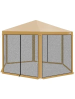 Zahradní pavilon 2x2x2x2,5M s moskytiérou béžový Zahradní pavilon 2x2x2x2,5M s moskytiérou béžový