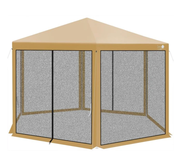 Zahradní pavilon 2x2x2x2,5M s moskytiérou béžový Zahradní pavilon 2x2x2x2,5M s moskytiérou béžový