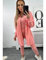 3dílná souprava model 20194664 top a legíny meruňková - K-Fashion 3dílná souprava model 20194664 top a legíny meruňková - K-Fashion