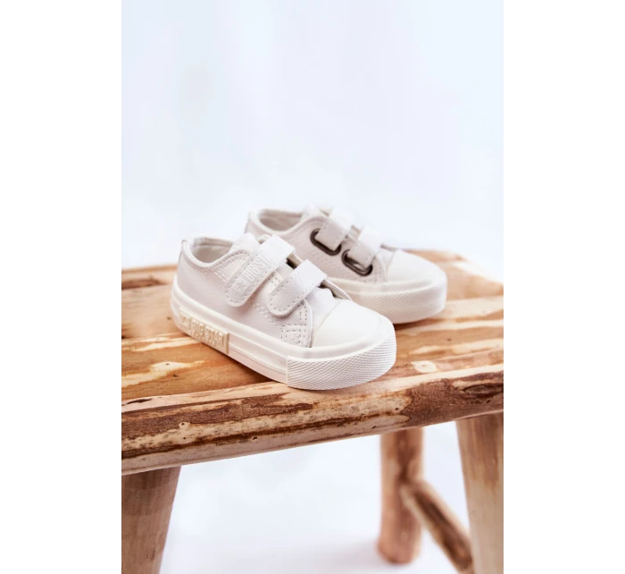 Dětské kožené tenisky na suchý zip BIG STAR KK374091 Bílá Dětské kožené tenisky na suchý zip BIG STAR KK374091 Bílá