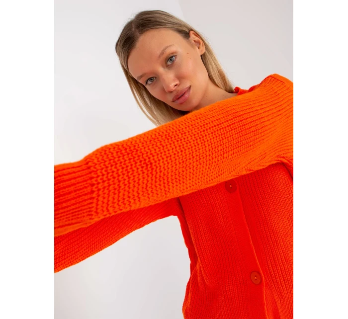 Dámský svetr LC SW model 17650173 oranžový - FPrice Dámský svetr LC SW model 17650173 oranžový - FPrice