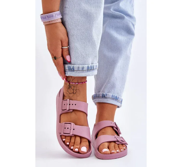 Dámské lehké sandály Big Star LL274744 Fialové