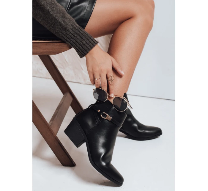 BLENESSON dámské kozačky s lehkým podpatkem černé FashionStreet ZY0576