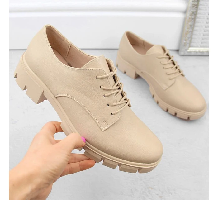 M.Daszynski W SAN33C béžové polobotky M.Daszynski W SAN33C béžové polobotky