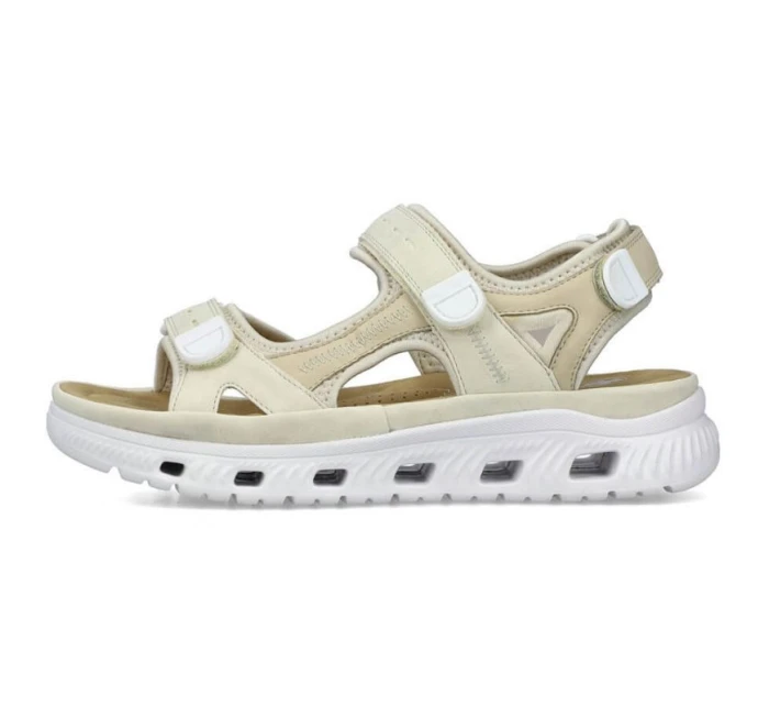 Pohodlné sandály na suchý zip Rieker W RKR691 beige