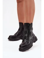 Zateplené botky workerky dámské na zip eko kůže černé Mailyra Zateplené botky workerky dámské na zip eko kůže černé Mailyra
