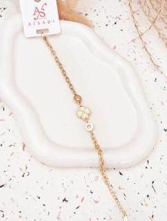 Náramek S Konvalinkou Ze Chirurgické Oceli Zlatá