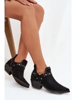 Dámské kotníkové boty s výřezy a pásky Černé model 21919559 - Boto Dámské kotníkové boty s výřezy a pásky Černé model 21919559 - Boto